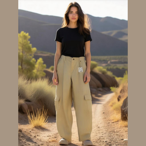 Zara Pants - Zara beige NWT cargo utility pants size XL